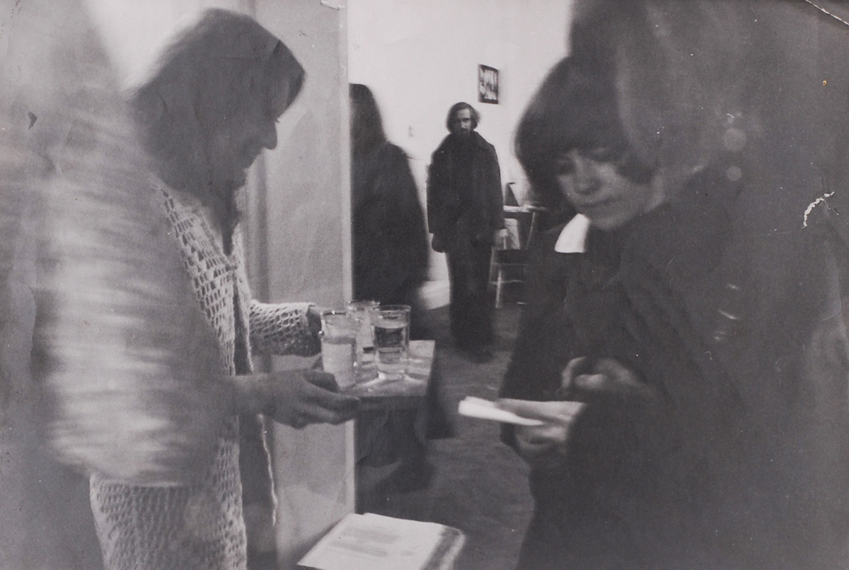 John Latham in Carlyle Reedy's 'Studio Room' at Gallery House, 1972  (ICONS OF A PROCESS 5)